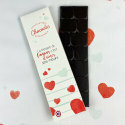 Tablette de chocolat noir personnalis pour la Saint-Valentin