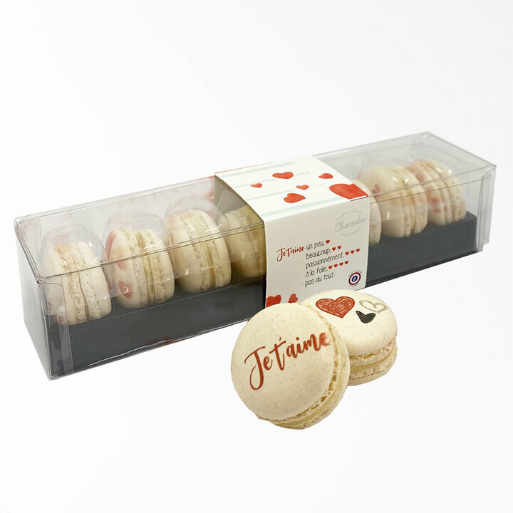 Coffret 8 macarons personnaliss amour