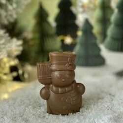 Bonhomme de neige de Nol en chocolat faible en sucre