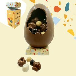 Maxi Oeuf garni de Pques Chocolat Lait