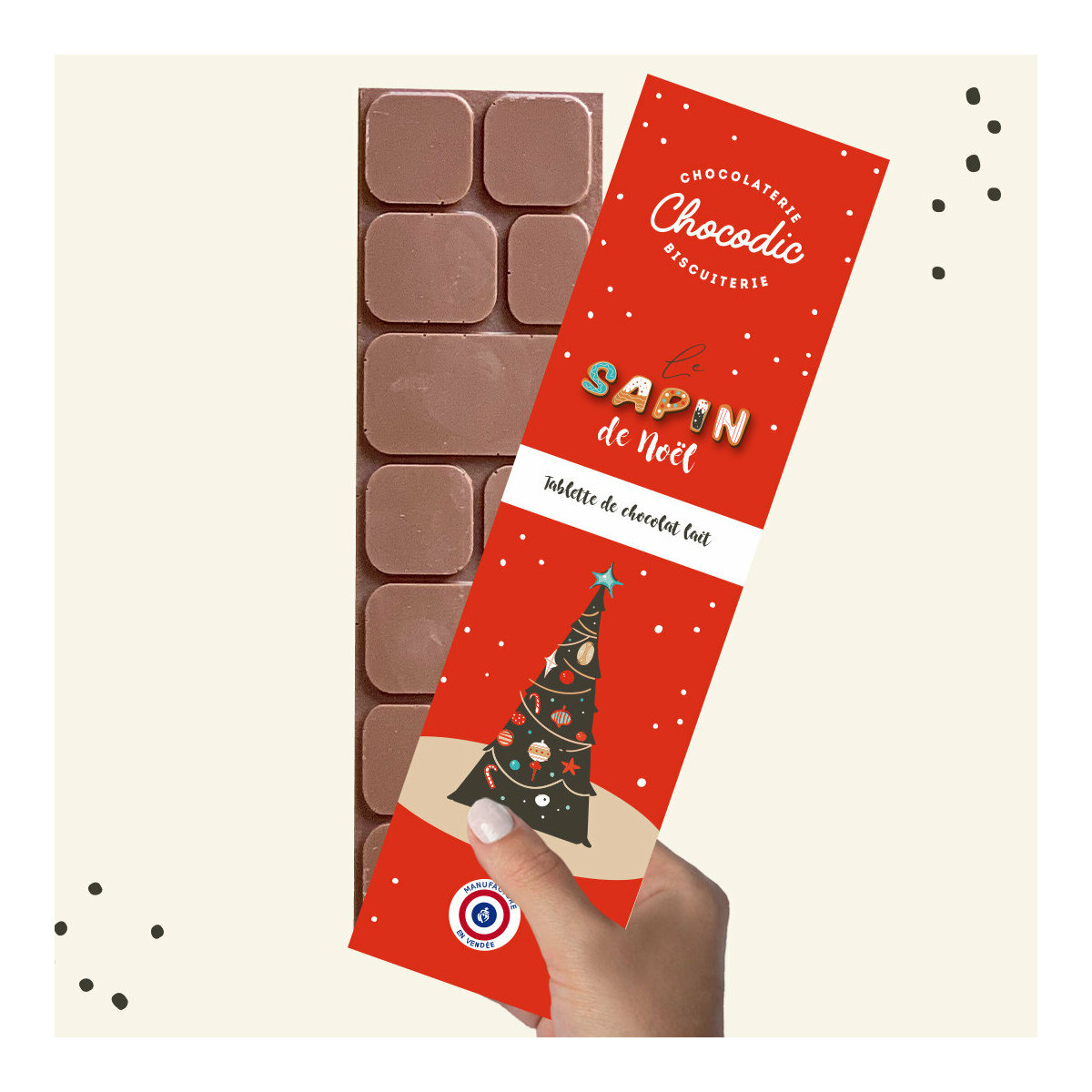 Tablettes de Chocolat de Noël 8 Saveurs au Choix Fabrication Artisanale