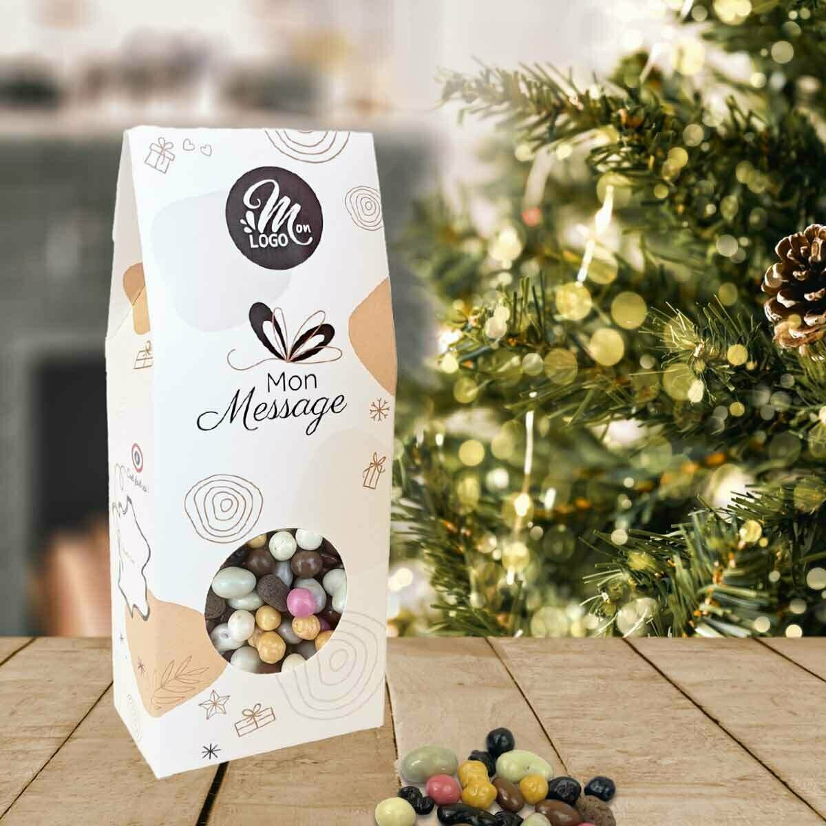 Boite de chocolat personnalisable sapin de Noël