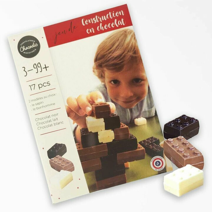 Jeu de construction en chocolat pour Nol