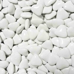 Drages mini coeur couleur blanc