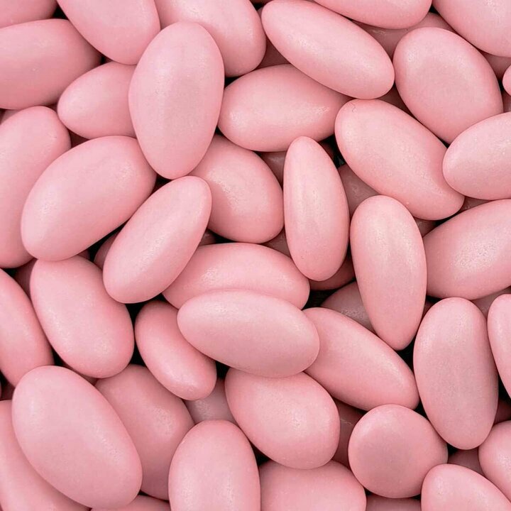 Drages amandes Alsace couleur rose nacr