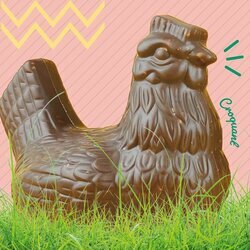 Josphine la poule de Pques en chocolat