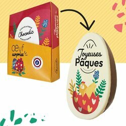 Coffret demi-oeuf de Pques ouvert