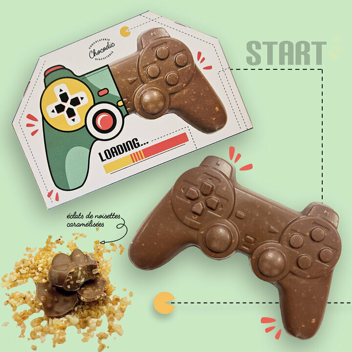 Composition de la manette de jeu en chocolat