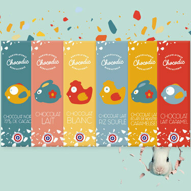 Tablettes de chocolat édition limitée Pâques