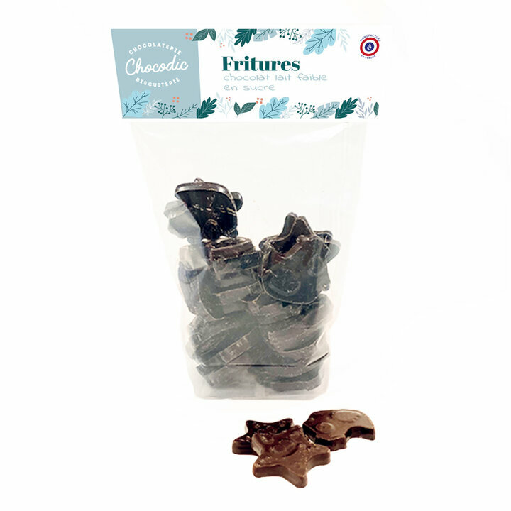 Fritures de Pques au chocolat lait faible en sucre