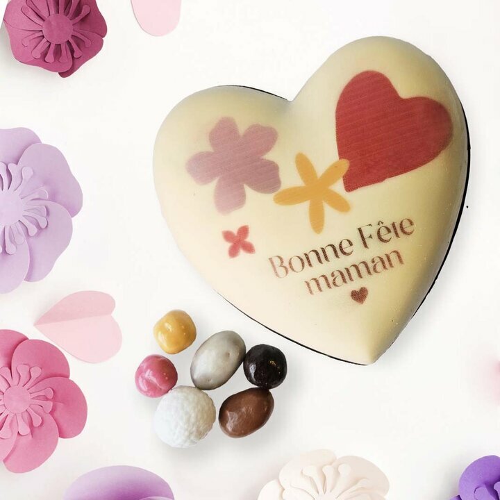 Coffret coeur bomb personnalise "Mre Veilleuse" pour la fte des mres