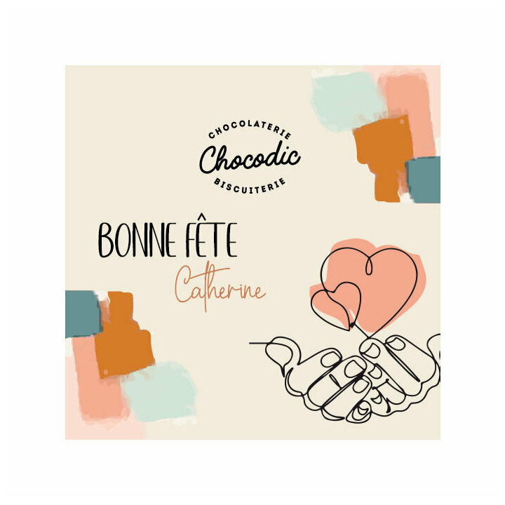 Coffret coeur palette personnalis avec votre texte pour la fte des mres