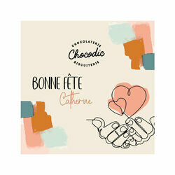 Coffret coeur palette personnalis avec votre texte pour la fte des mres