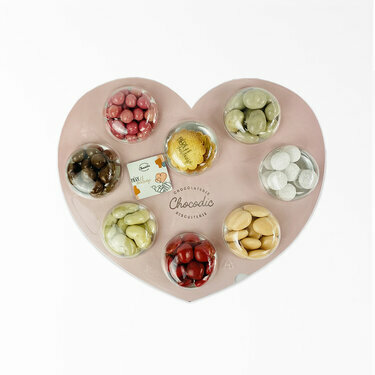 Coffret coeur palette 8 gourmandises fête des mères