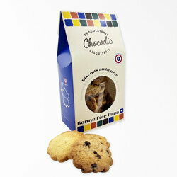 Bote compose d'un assortiment de biscuits personnalise "Bonne Fte Papa" pour la fte des pres
