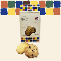 Bote personnalis pour la fte des pres compose de biscuits nature, caramel et chocolat
