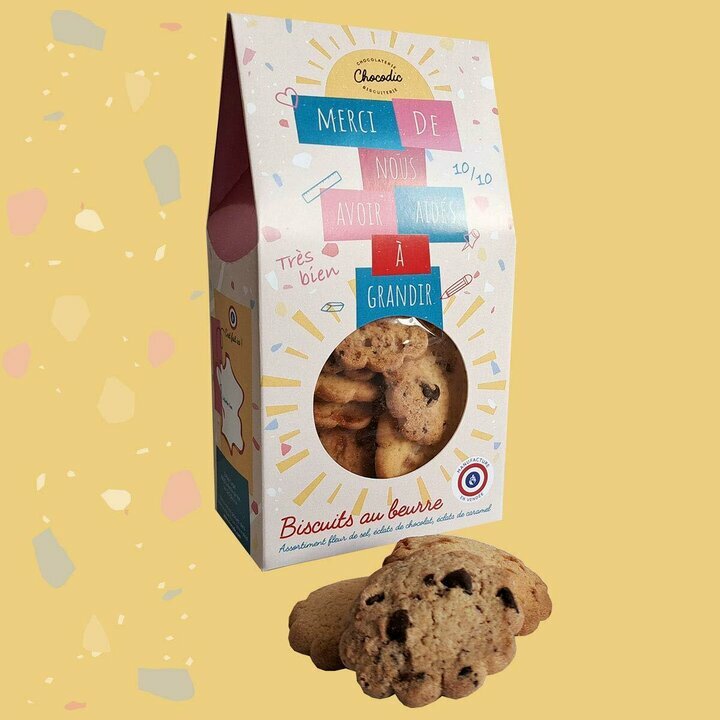 Boîte de biscuits personnalisés pour la fin d'année scolaire