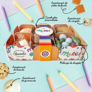 Coffret 6 timbales gourmandes personnalisées Fin d'année scolaire