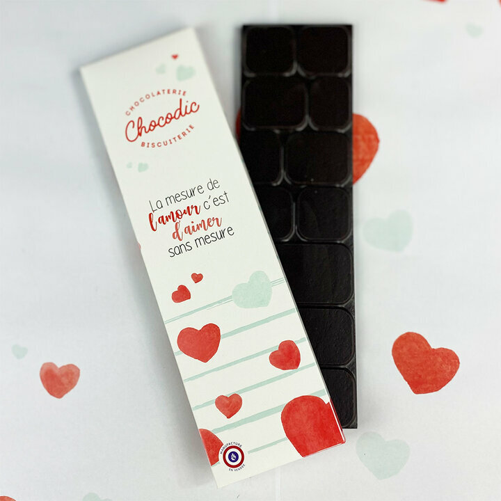Tablette de chocolat personnalis pour la Saint-Valentin