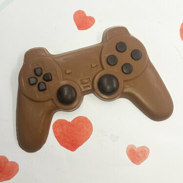 Manette de jeu en chocolat Saint Valentin