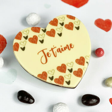 Coeur plat tout chocolat Saint Valentin