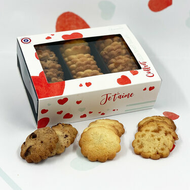 Coffret Sophia assortiment de biscuits Saint Valentin