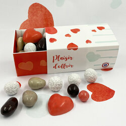 Coffret de gourmandises moyen modle personnalis pour la Saint-Valentin