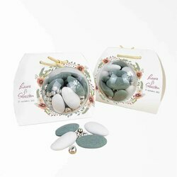 Ballotin boule personnalisable sur le thme "Couronne de fleurs"