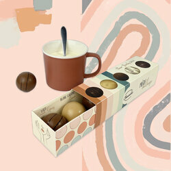 Boîte de choco-bombes cacao personnalisée avec votre texte pour la fête des mères