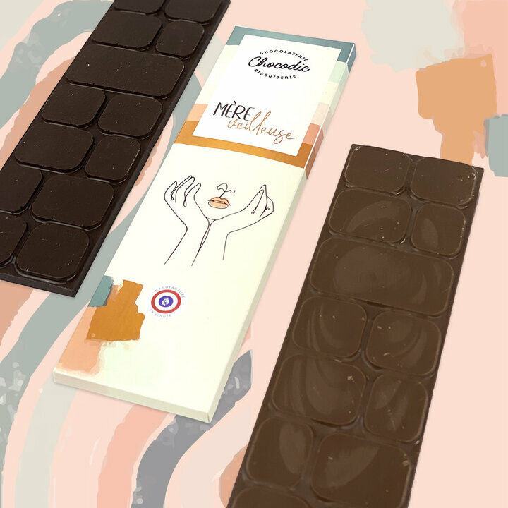 Tablette de chocolat avec personnalisation de l'étui pour la fête des mères