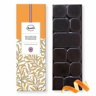 Tablette chocolat écorces d'orange