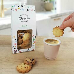 Bote de biscuits pur beurre, chocolat et caramel idal pour accompagner un caf