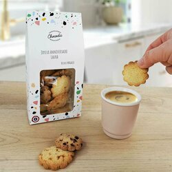 Bote personnalis avec votre message de biscuits pur beurre, chocolat et caramel idal pour accompagner un caf