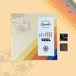 Coffret de chocolats fins personnalis "Hypre Cool" pour la fte des pres