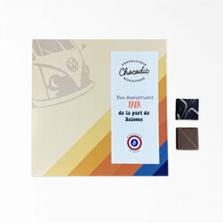 Coffret de chocolats fins personnalis avec votre message pour la fte des pres