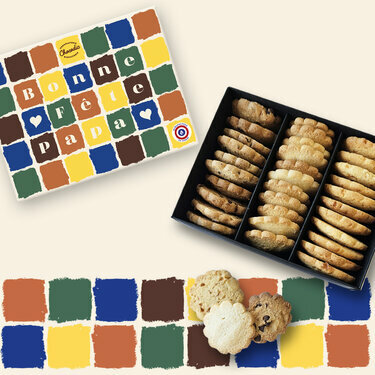 Coffret assortiment biscuits Fête des Pères