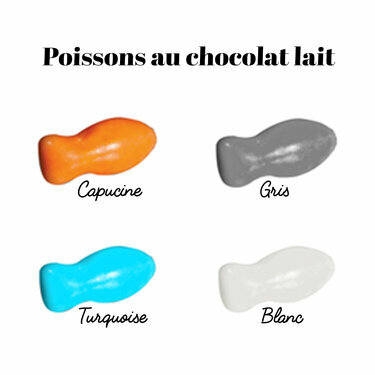 Dragées poissons en chocolat vrac
