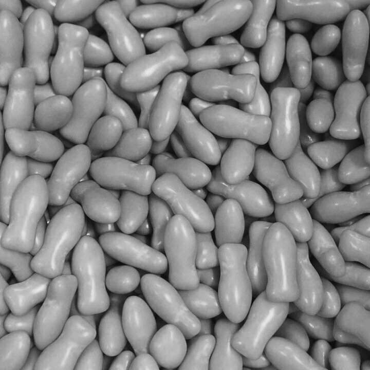 Drages poissons en chocolat couleur gris