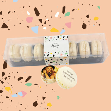 Coffret 8 macarons personnalisés