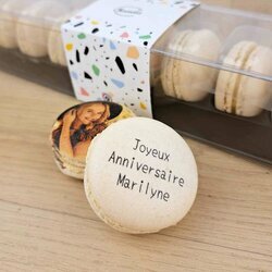 Macarons personnaliss texte et photo