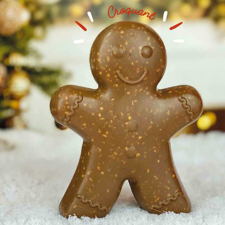 Bonhomme de Nol en chocolat croquant