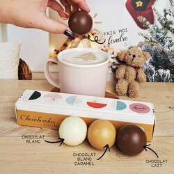 Coffret Nol chocobombes cacao  faire fondre dans du lait