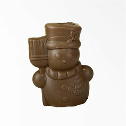 Bonhomme de neige en chocolat faible en sucre pour Nol