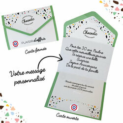 Bouquet de fleurs avec votre message personnalis sur une carte