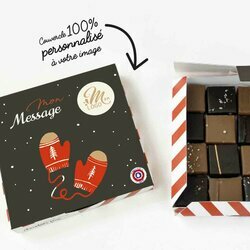 Coffret luxe 16 chocolats thme Organique