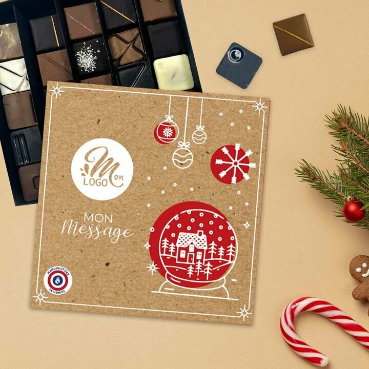 Coffret luxe 25 chocolats thme Organique