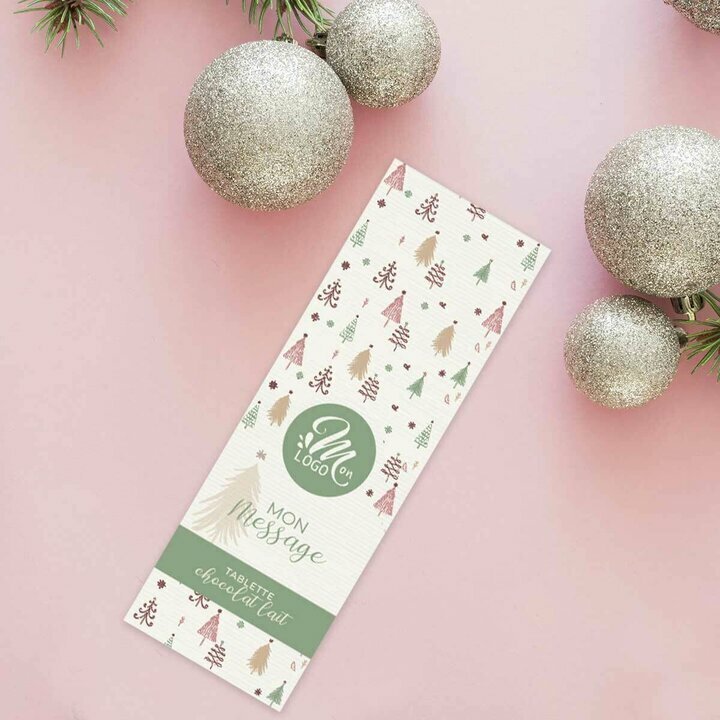 Tablette de chocolat thme Sapin