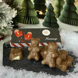 Coffret Oursons en chocolat coeur de lait pour les entreprises