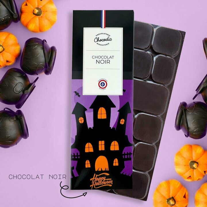 Tablettes de chocolat pour Halloween Chocolat Noir