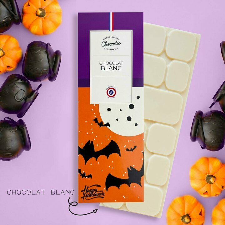 Tablettes de chocolat pour Halloween Chocolat Blanc